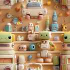 Papel De Parede Auto Adesivo Infantil Colorido Bichinho Fofo