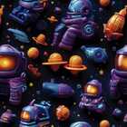 Papel De Parede Auto Adesivo Infantil Espacial Colorido Decor