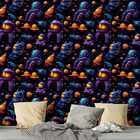 Papel De Parede Auto Adesivo Infantil Espacial Colorido Decor