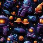 Papel De Parede Auto Adesivo Infantil Espacial Colorido Decor