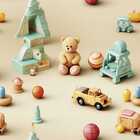 Papel De Parede Auto Adesivo Infantil Urso Fofo Bege Decorati