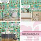 Papel De Parede Auto Adesivo Infantil Verde Brinquedos Colori