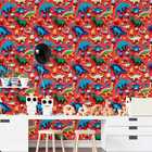 Papel De Parede Auto Adesivo Infantil Vermelho Dinossauro Col