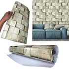 Papel De Parede Auto Adesivo Kit 10 Unid Tijolo Pedra Marmore