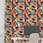 Papel De Parede Auto Adesivo Lambe Lambe Efeito Colagem Color