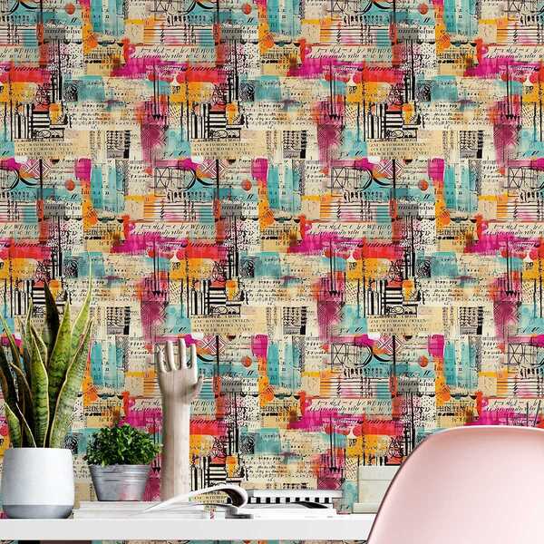 Papel De Parede Auto Adesivo Lambe Lambe Pop Art Colorida Dec