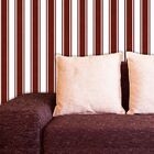 Papel De Parede Auto Adesivo Lavável  Listrado Bordo L0123