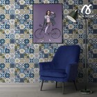 Papel De Parede Auto Adesivo Lavável - Azulejo Português - Az