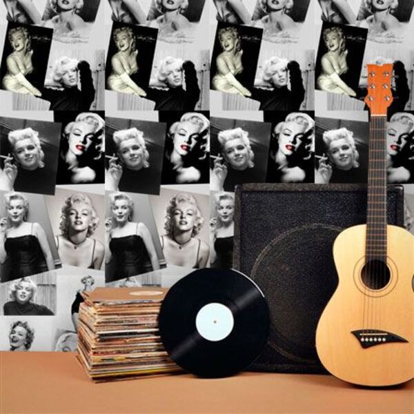 Papel De Parede Auto Adesivo Lavável Marilyn Monroe D0108