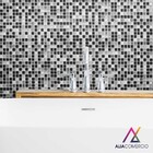 Papel De Parede Auto Adesivo Lavável - Pastilhas - Preto