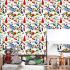 Papel De Parede Auto Adesivo Quarto Bebê Bloquinhos Coloridos