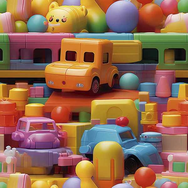 Papel De Parede Auto Adesivo Quarto Menina Carrinho Colorido