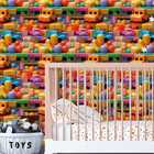 Papel De Parede Auto Adesivo Quarto Menina Carrinho Colorido