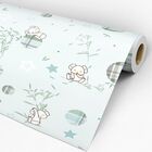 Papel De Parede Auto-adesivo Tema Coala Floral/xadrez Ppbi-04