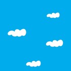 Papel De Parede Auto-adesivo Tema Nuvens Fundo Azul Ppbi-037