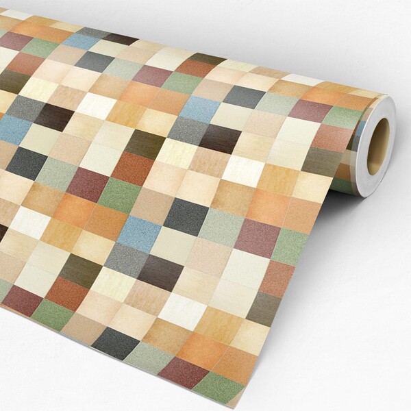 Papel De Parede Auto-adesivo Tema Pastilha E Azulejo Pppa-030