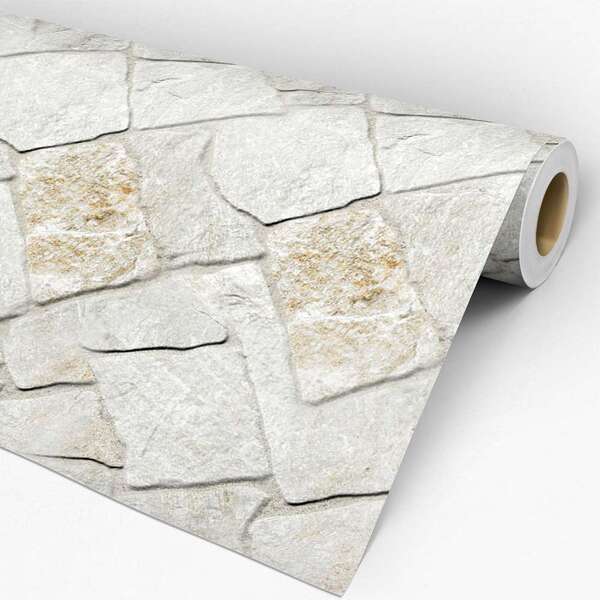 Papel De Parede Auto-adesivo Tema Pedras E Tijolos Pppe-052 -