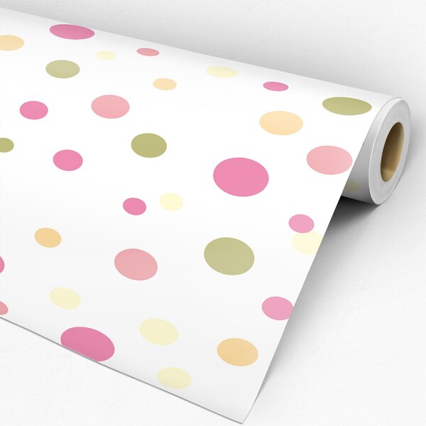 Papel De Parede Auto-adesivo Tema Poá Ppp-002 - 0 50 X 3 00m