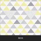 Papel De Parede Auto Adesivo Triangulo Amarelo  Branco E Cinz