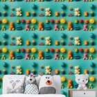 Papel De Parede Auto Adesivo Ursinho Fofo Infantil Verde Deco