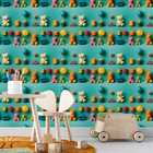 Papel De Parede Auto Adesivo Ursinho Fofo Infantil Verde Deco