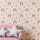 Papel De Parede Auto Colante Aquarela Clara Estrelas Decorati