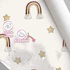 Papel De Parede Auto Colante Aquarela Clara Estrelas Decorati