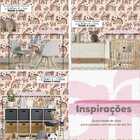 Papel De Parede Auto Colante Aquarela Infantil Floral Colorid