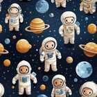 Papel De Parede Auto Colante Astronauta Infantil Decorativo V