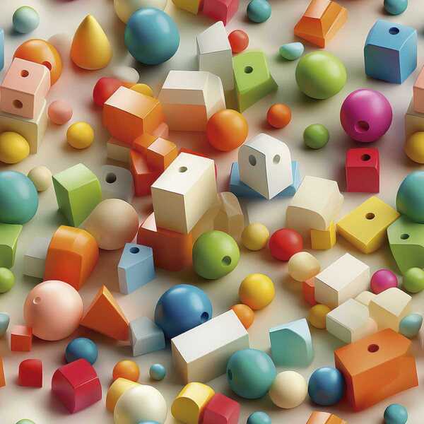 Papel De Parede Auto Colante Bloquinhos Coloridos Infantil De