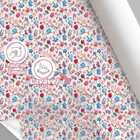 Papel De Parede Auto Colante Floral Margarida Azul Colorida V