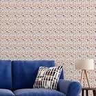 Papel De Parede Auto Colante Folhagem Verde Flores Roxas Natu