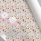 Papel De Parede Auto Colante Folhagem Verde Flores Roxas Natu