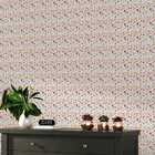 Papel De Parede Auto Colante Folhagem Verde Flores Roxas Natu