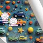 Papel De Parede Auto Colante Infantil Azul Brinquedinhos Quar