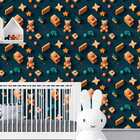 Papel De Parede Auto Colante Infantil Brinquedinhos Coloridos