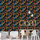 Papel De Parede Auto Colante Infantil Brinquedinhos Coloridos