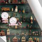 Papel De Parede Auto Colante Infantil Cidade De Brinquedo Ver