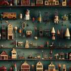 Papel De Parede Auto Colante Infantil Cidade De Brinquedo Ver