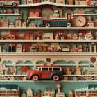 Papel De Parede Auto Colante Infantil Colorido Rosê Delicado