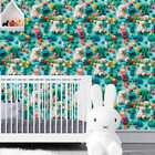 Papel De Parede Auto Colante Infantil Colorido Ursinho Fofo D