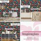 Papel De Parede Auto Colante Infantil Dinossauro Colorido Dec