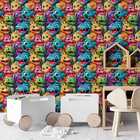 Papel De Parede Auto Colante Infantil Dinossauros Coloridos L