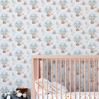 Papel De Parede Auto Colante Infantil Ursinho Fofinho Aquarel