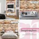 Papel De Parede Auto Colante Madeira Demolição Colorida Lavav