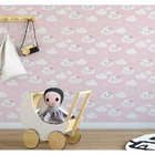 Papel De Parede Auto Colante Nuvem Infantil Quarto 1mx40cm