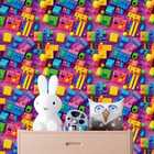 Papel De Parede Auto Colante Quarto Infantil Blocos Coloridos