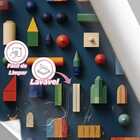 Papel De Parede Auto Colante Quarto Infantil Bloquinhos Color