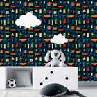 Papel De Parede Auto Colante Quarto Infantil Bloquinhos Color