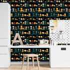 Papel De Parede Auto Colante Quarto Infantil Brinquedos Verde